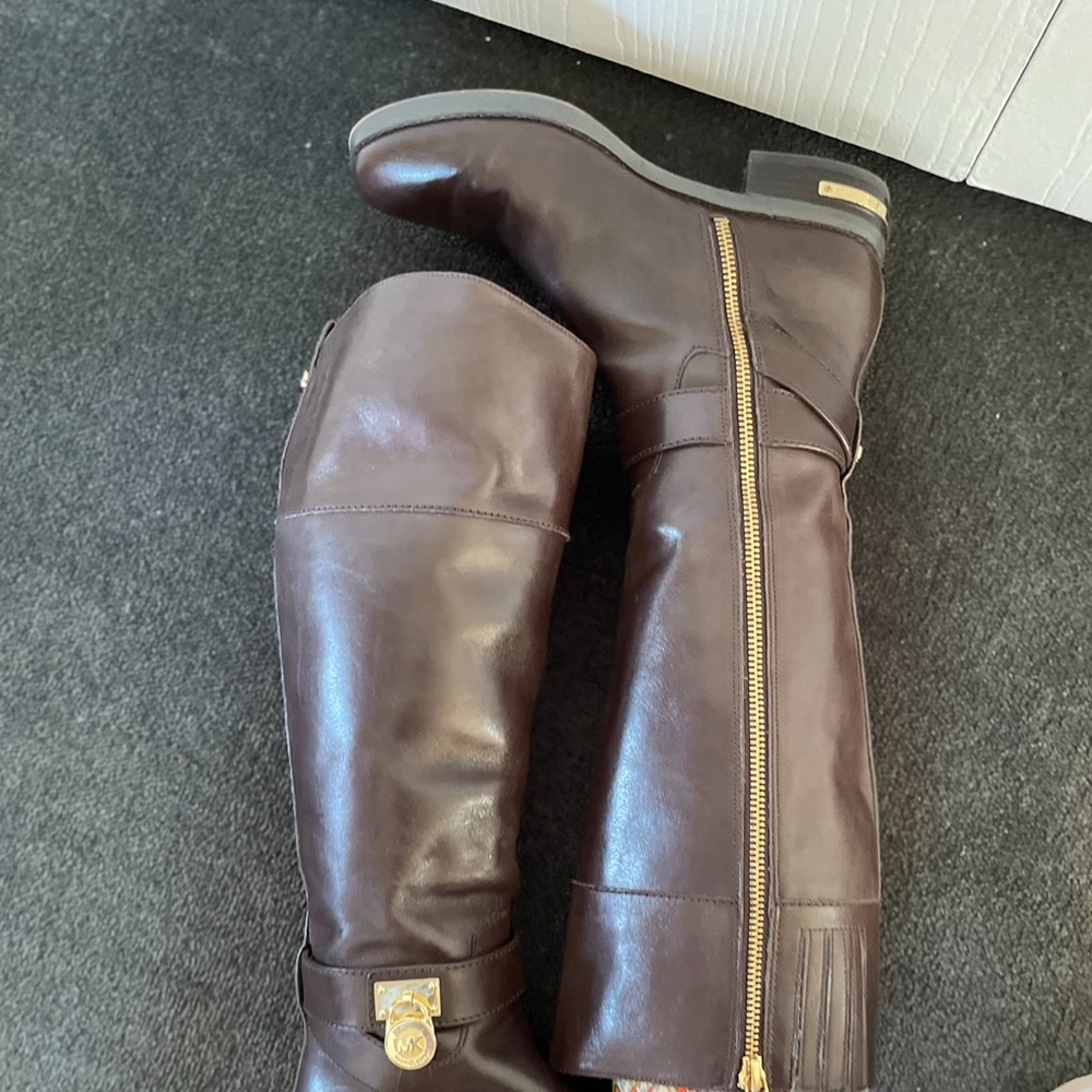 MICHAEL Michael Kors Hamilton Tall Brown Riding Boot - Picture 2 of 11